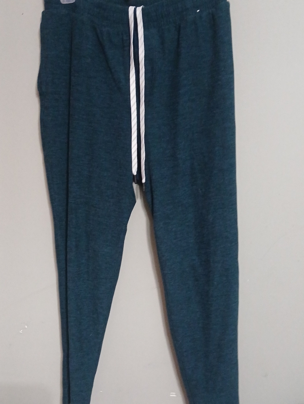 Kirkland Signature Teal Men's Drawstring Joggers with White Cord